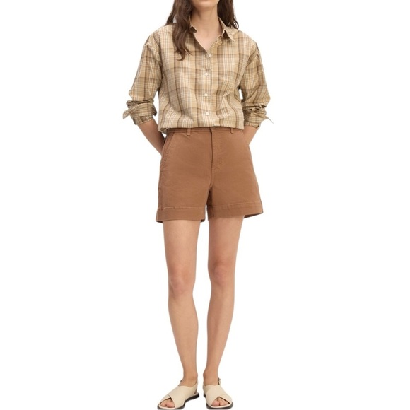 Everlane Utility Short Carob Brown Organic Cotton Twill Sz 2 / 27 - Picture 9 of 13